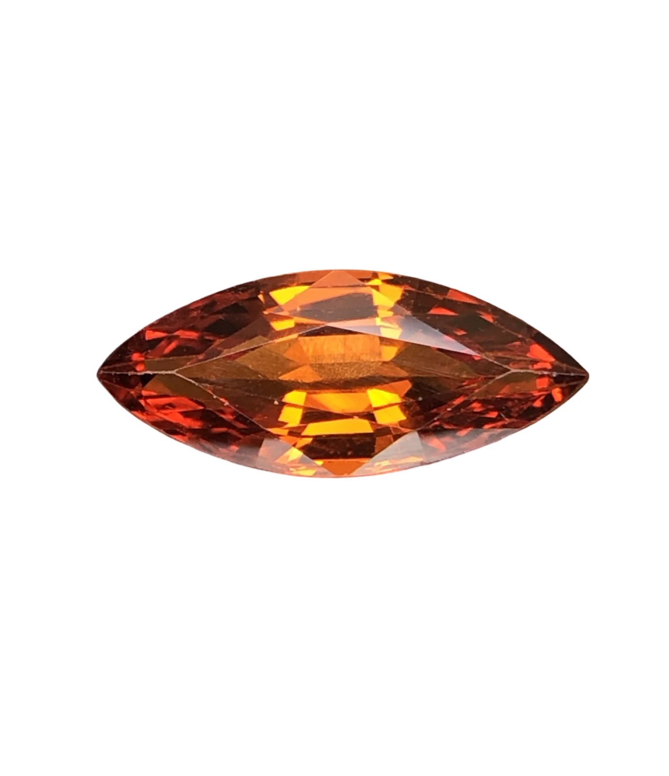 Mandarin Garnet 2.3 carats in Marquise Cut from Tanzania
