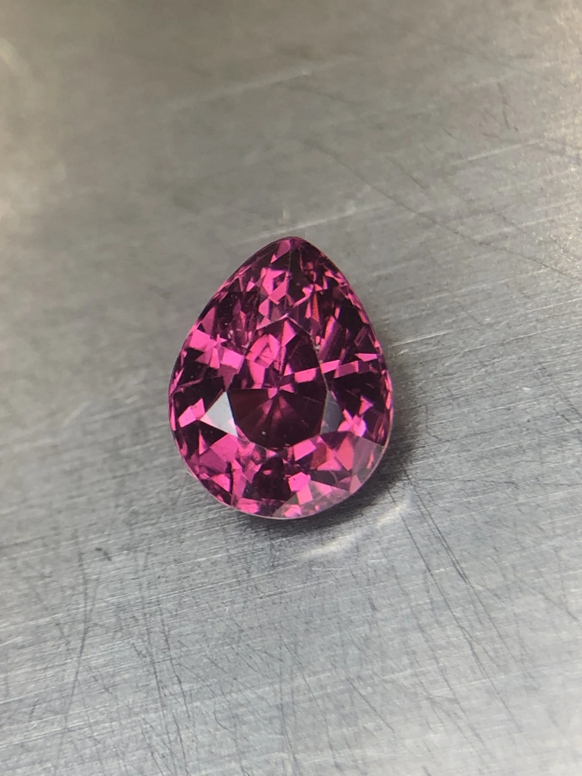 Malaya Garnet 1.8 carats in Pear Shape from Madagascar