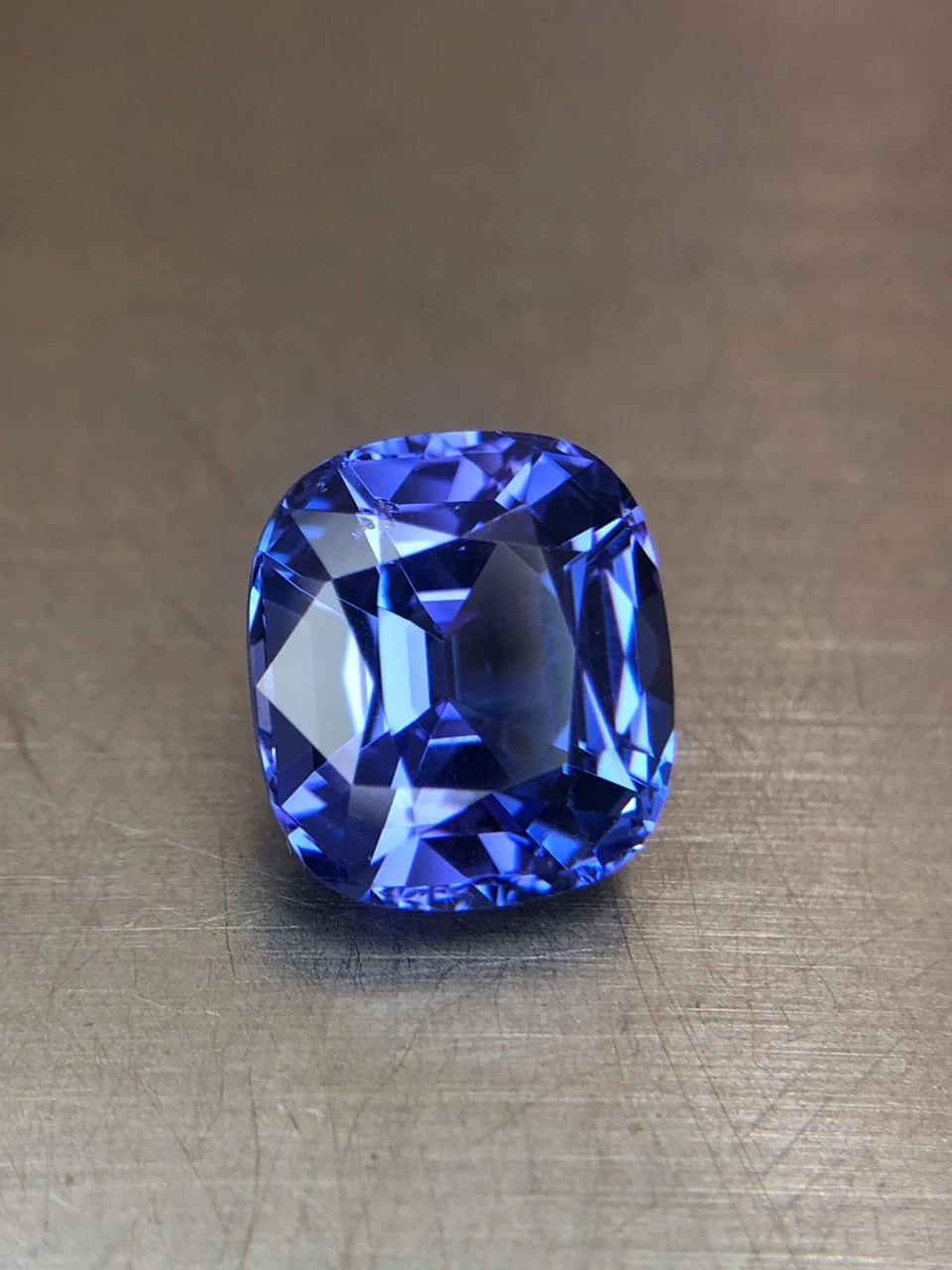 Tanzanite 5.3 carat, AA Grade in Step Cushion Cut