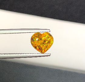 2.55 CT Natural Orangish Brown Sphene / Titanite  Heart Shape