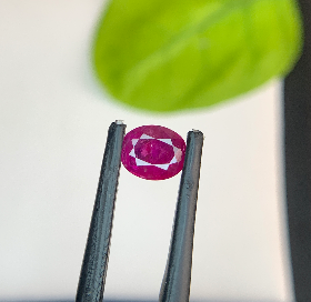 1.25 CT Natural Pinkish Red Ruby Oval Shape Loose Gemstone From Afghanistan