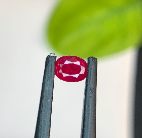 0.68 Ct Natural Red Ruby Oval Shape Loose Gemstone from Afghanistan
