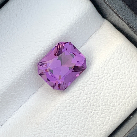 Natural Purple Amethyst 2.83 carat Faceted Cut Octagon Loose Gemstone