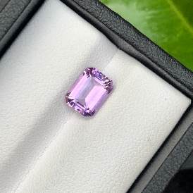 Natural Purple Amethyst 1.72 Carat Faceted Cut Emerald Shape Loose Gemstone