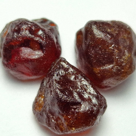 3 Pieces 19.4 Ct. Spessartite Garnets Facet Rough from Nigeria