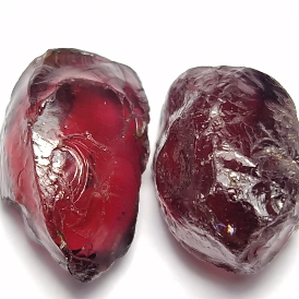 2 Pieces Rough Malaya Garnets with Average weight of 7.2 Carat from Africa