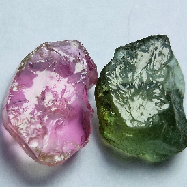 Natural Nigerian Tourmaline Pair totaling 7.15 Ct.